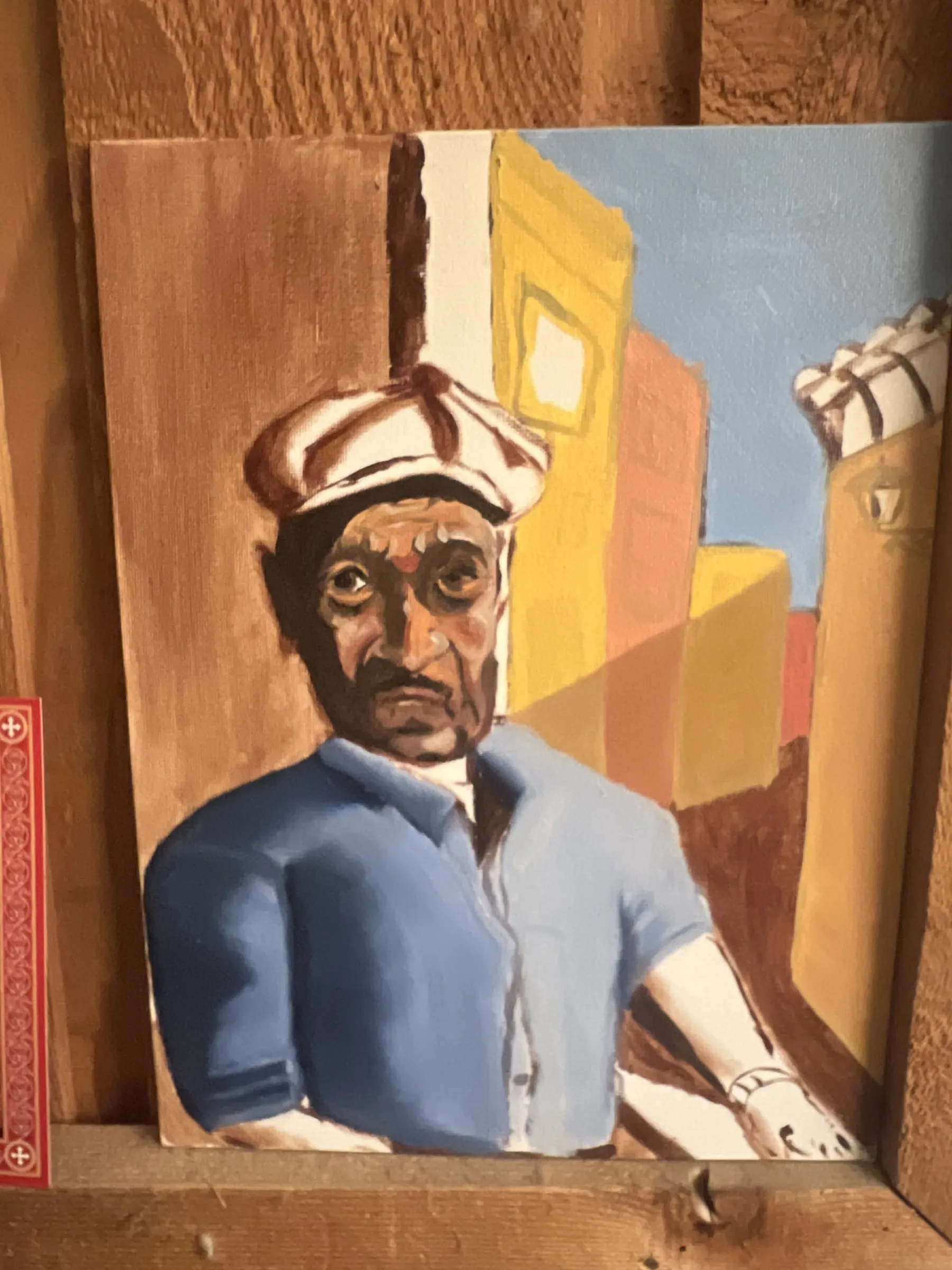 Painting of my grandfather — oil painting by Sebastián Vázquez-Carson