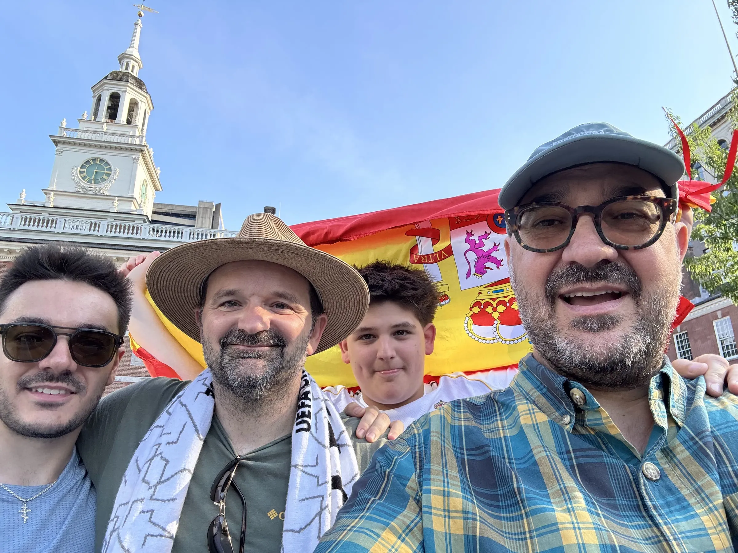 Back in Spain with my father, brother, and nephew